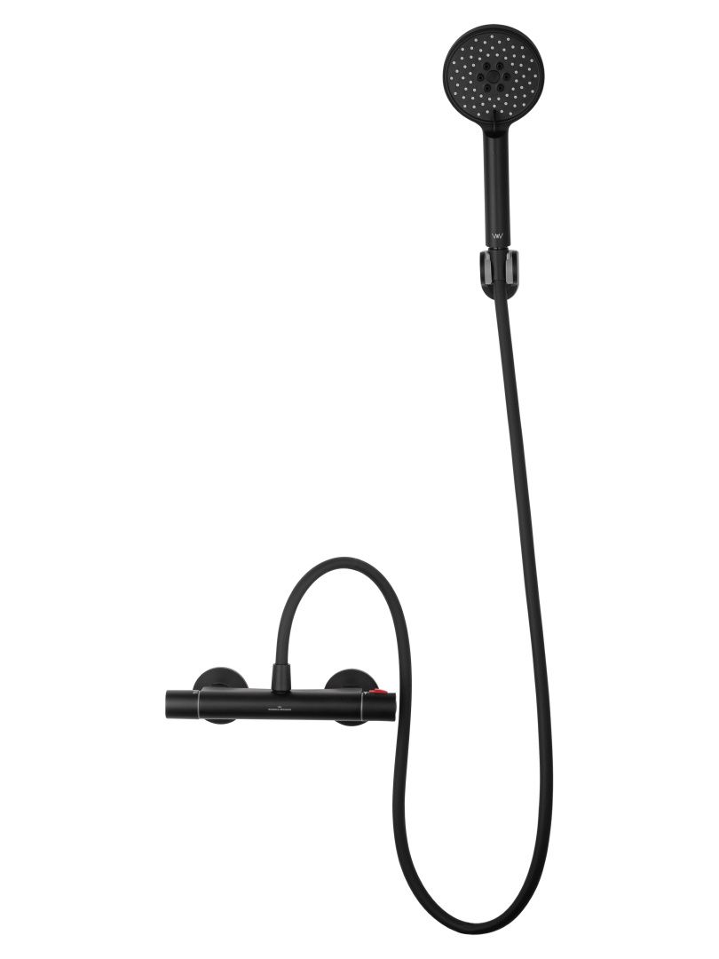 Приобрести смеситель для душа с термостатом wonzon & woghand inn 5, черный матовый (ww-b1005-a-mb)