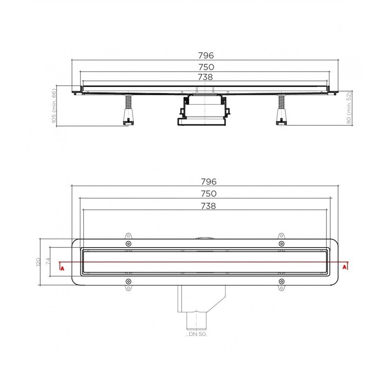 Приобрести pestan душевой трап betto line 750