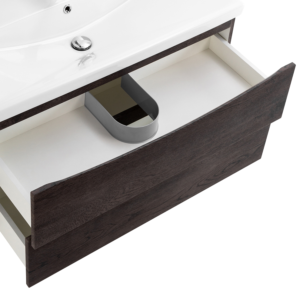 Приобрести belbagno тумба с раковиной marino-cer 100 см, подвесная rovere nature grigio, белая раковина