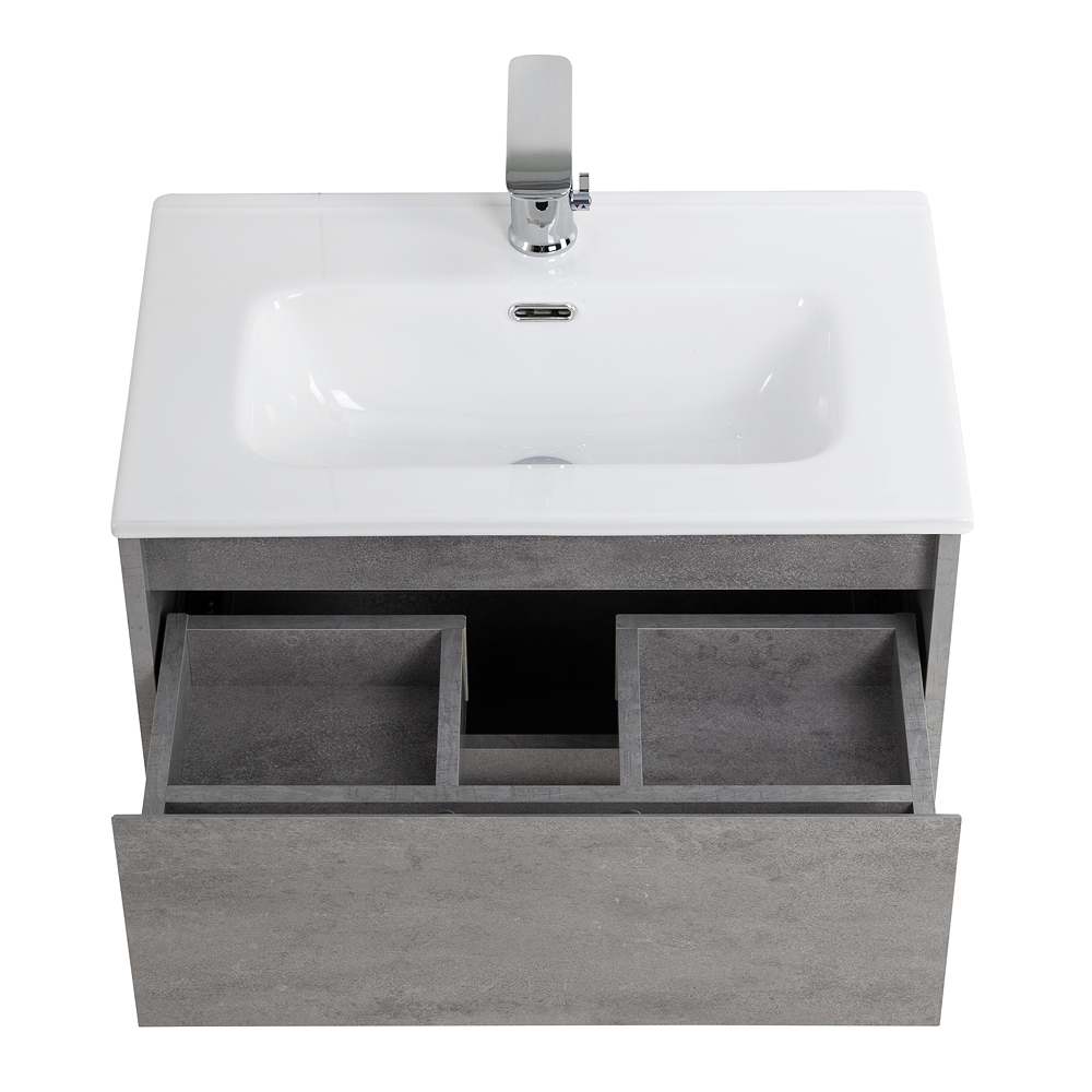 Приобрести belbagno тумба с раковиной kraft 39 50 см, подвесная cemento grigio, белая раковина