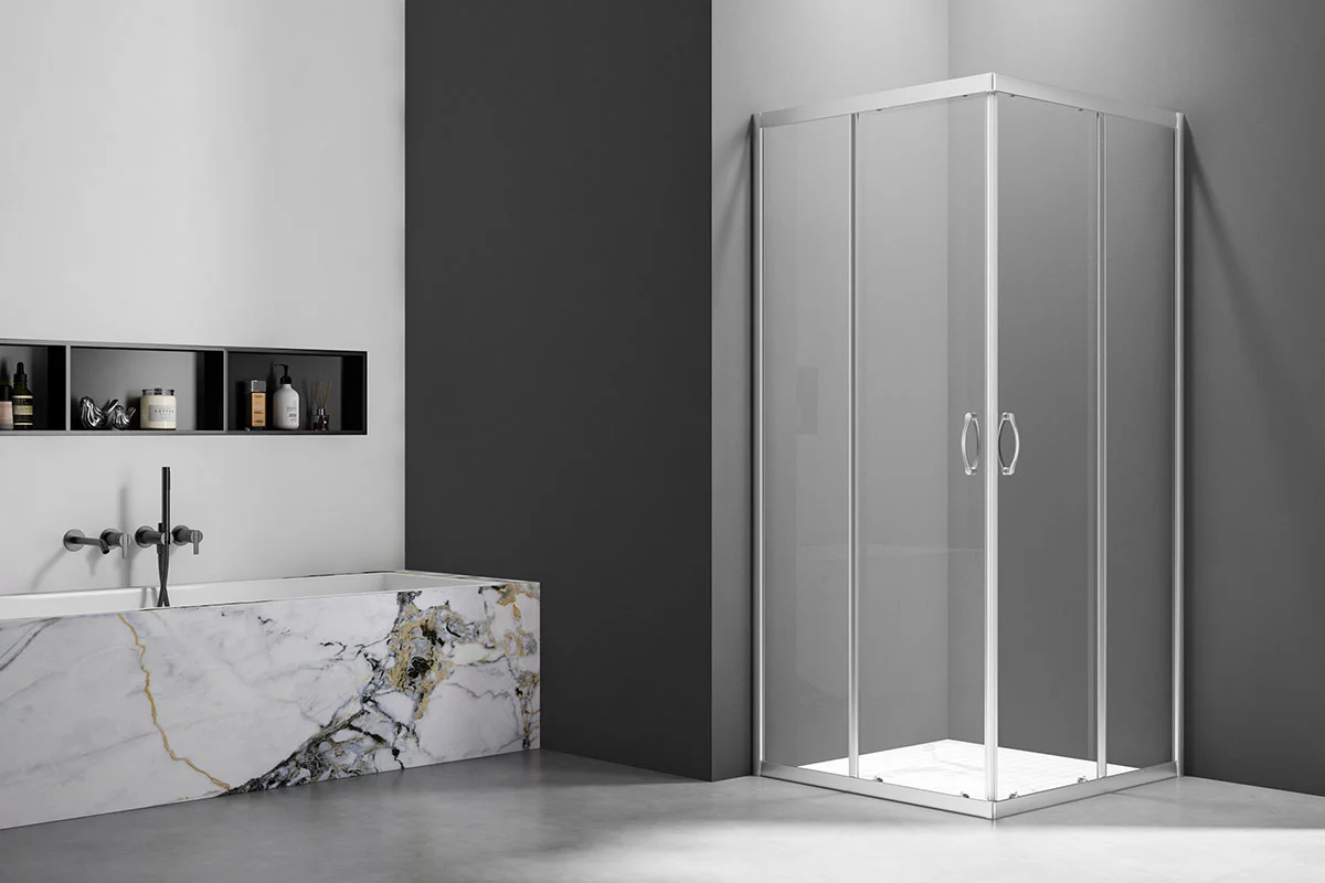 Приобрести veconi душевое ограждение rovigo 90х90 см, хром, прозрачное rv101-90-01-c5