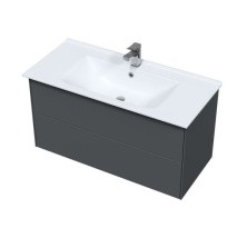 Sole Тумба подвесная Ultra 100 см с раковиной More 100, серая матовая УТ000068497