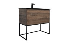 Сomforty Тумба с раковиной "Равенна Лофт-90" дуб темно-коричневый