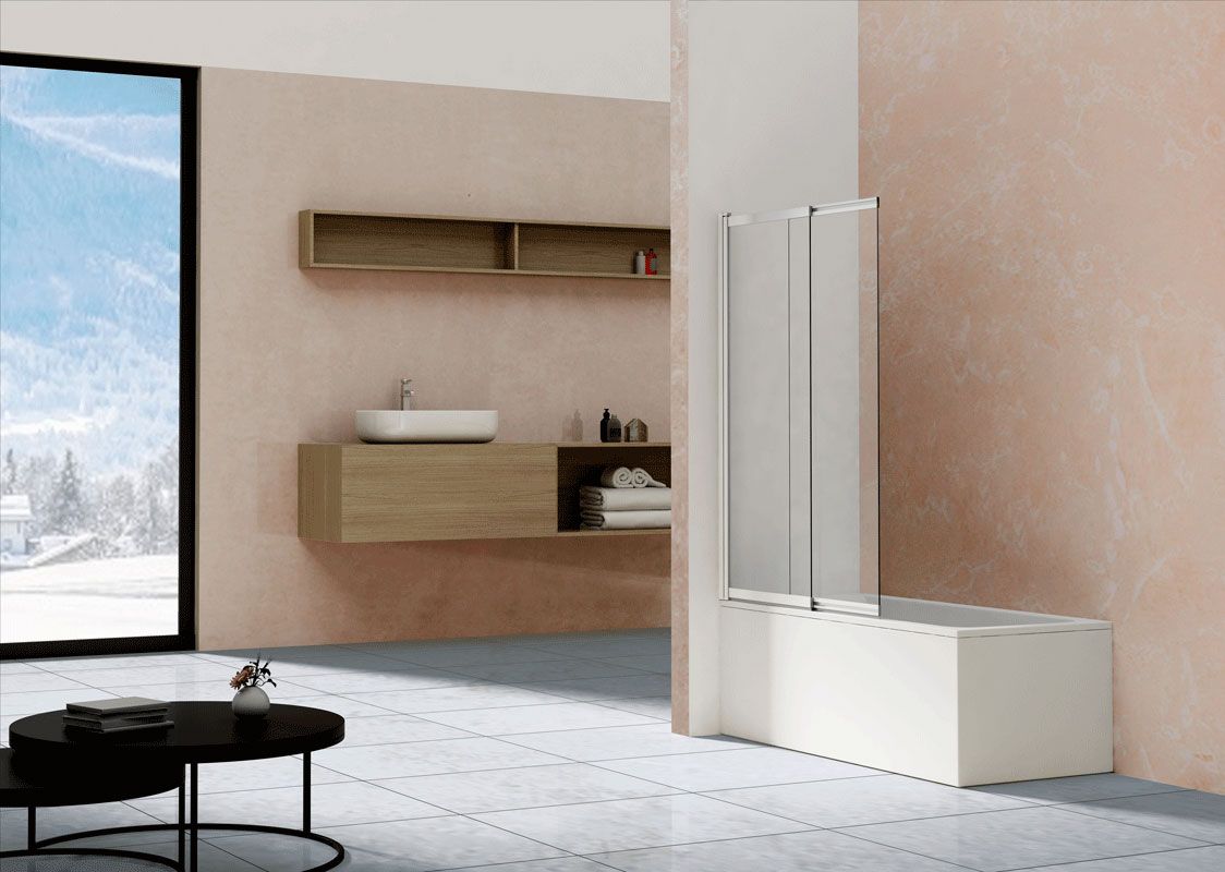 Приобрести vincea шторка на ванну 100 см, прозрачное, хром vsb-1e100cl