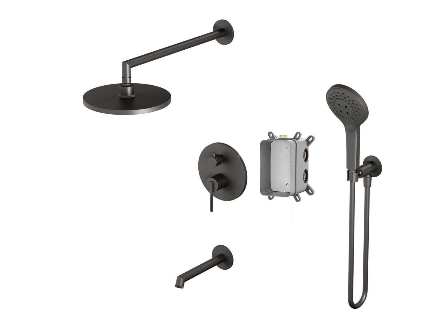 Приобрести hayzburg встраиваемая душевая система, графит hb-4001gg