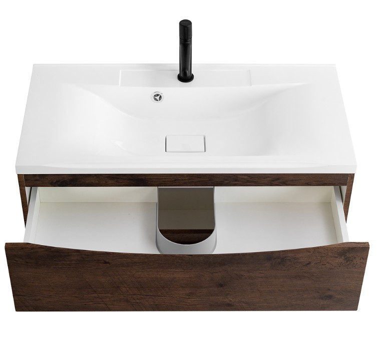 Приобрести тумба подвесная с раковиной belbagno marino-800-2c-so-rw-p 80 см, rovere moro