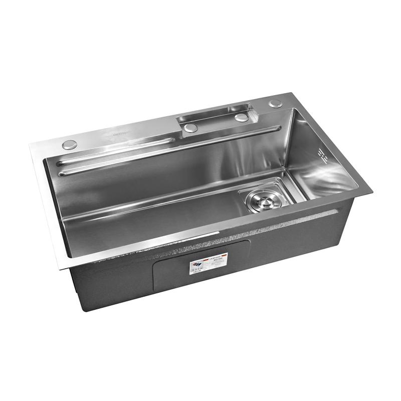 Приобрести gerhans кухонная мойка 75х45 см, функциональная, сатин