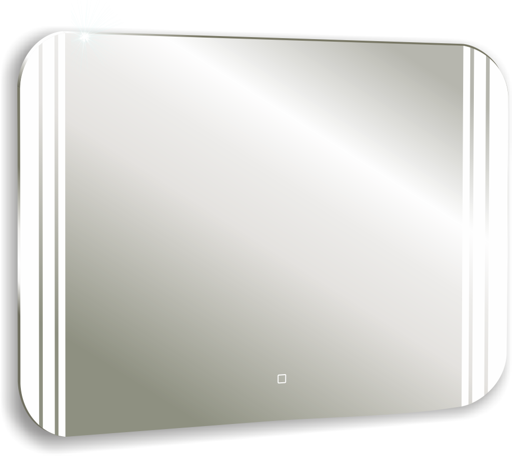 Приобрести azario зеркало force 91,5х68,5 см, белый, сенсорный выключатель, часы led-00002524