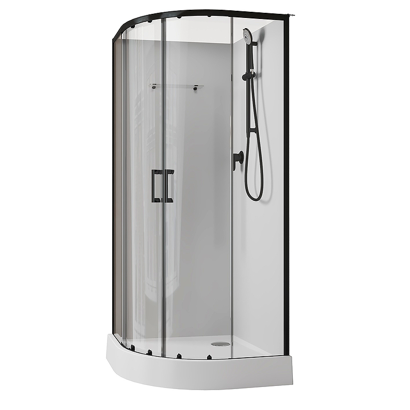 Приобрести aquanet душевая кабина passion evo r black 80x80 см
