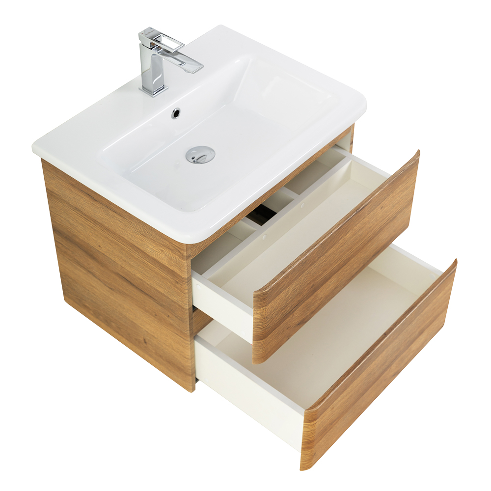 Приобрести belbagno тумба с раковиной albano-cer 50 см, подвесная rovere rustico, белая раковина