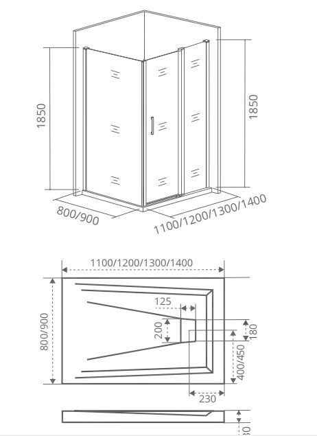 Приобрести душевое ограждение bas jazze 120x90 см. бронза/тонированное sp-90-b-br