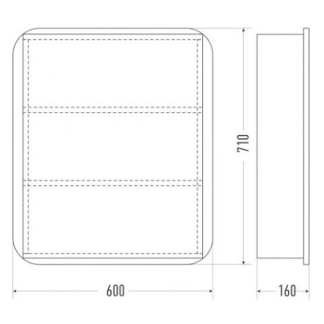 Приобрести mirsant зеркало шкаф фарида 18\1 60 см, белое, ут000011774