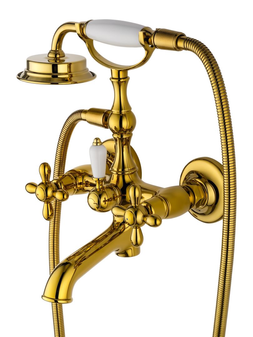 Приобрести смеситель для ванны с душем wonzon & woghand retro, глянцевое золото (ww-88639020-pg)