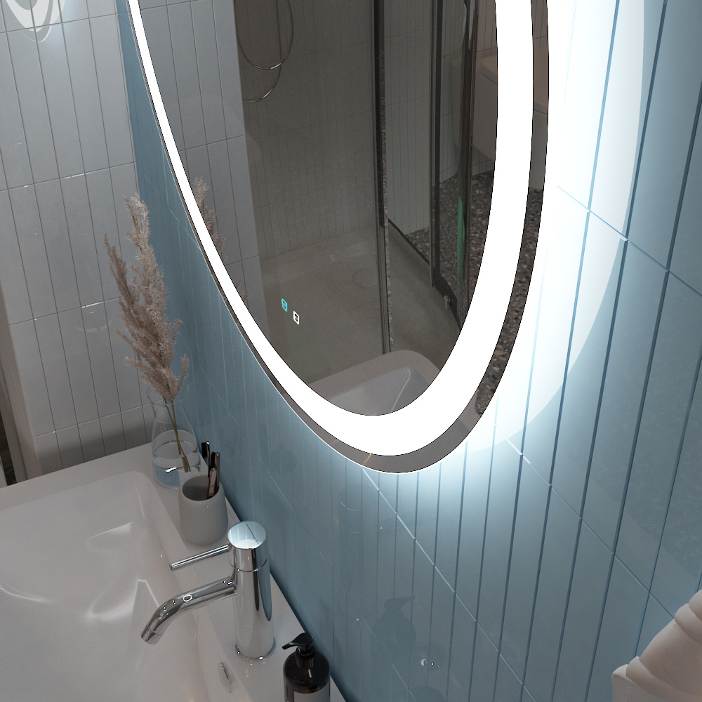 Приобрести belbagno зеркало 70 см с голосовым управлением и подогревом spc-rng-700-led-tch-snd