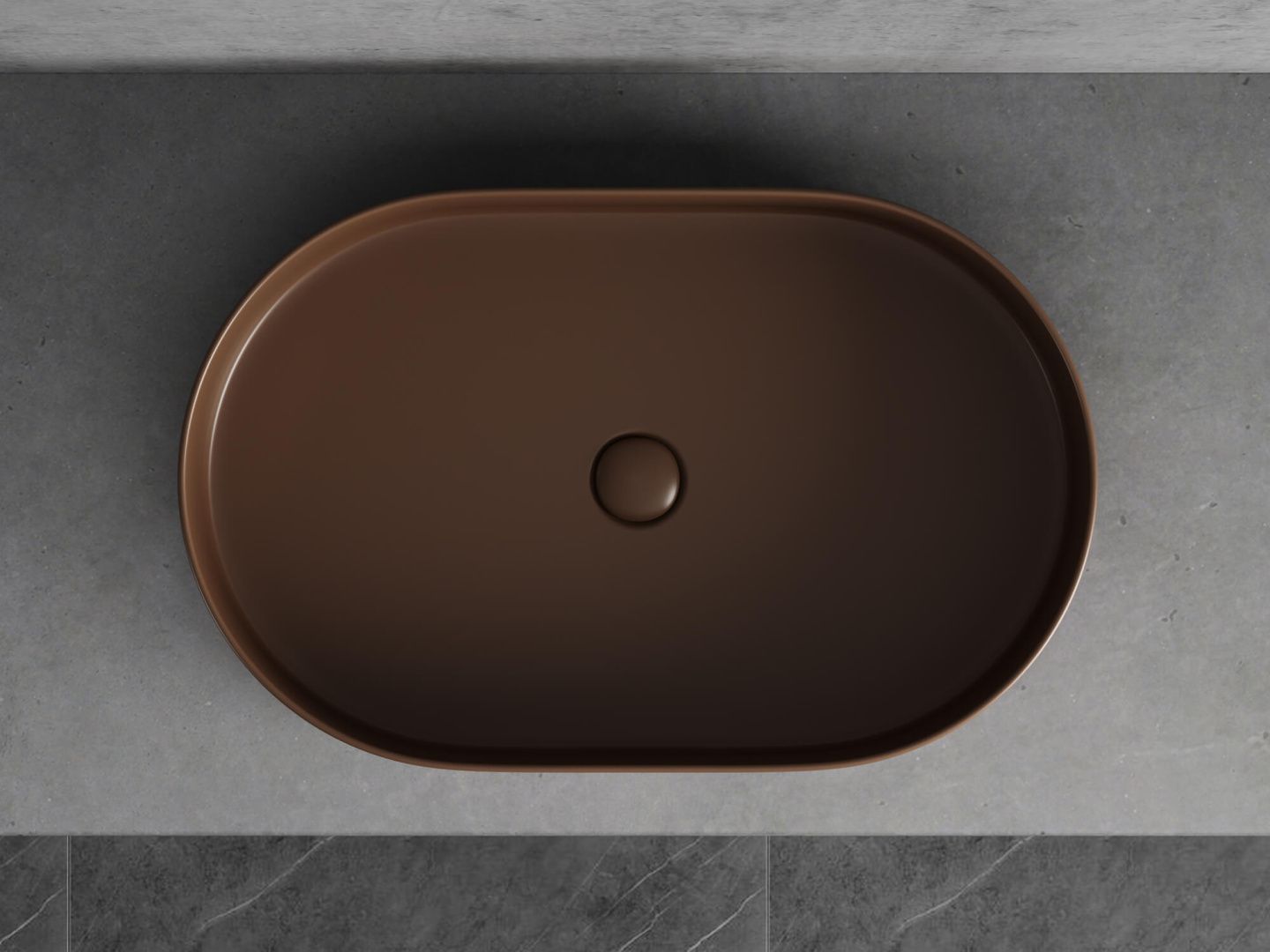 Приобрести hayzburg накладная раковина чаша 60х38 см, кофеин матовая hb-0036mdb