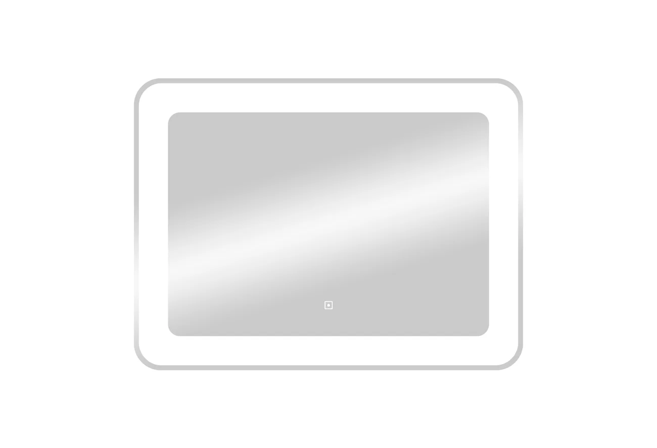 Приобрести continent зеркало с подсветкой velvette 80х60 см, белое