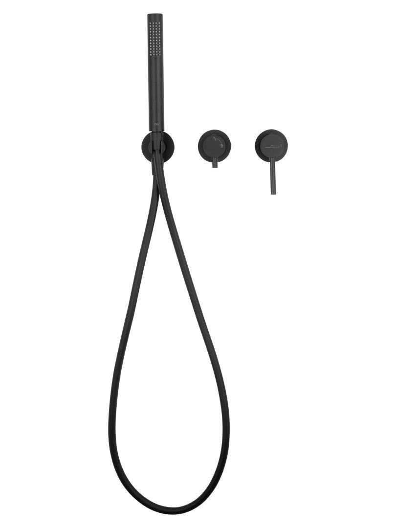Приобрести смеситель для душевой системы встраиваемый wonzon & woghand stick, черный матовый (ww-838017-mb)