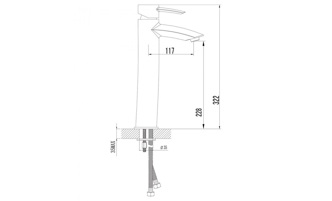 Приобрести lemark смеситель для раковины atlantiss, высокий, хром lm3209c
