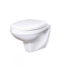 Rosa Унитаз подвесной Рио, антивсплеск, белый, сиденье дюропласт 39038