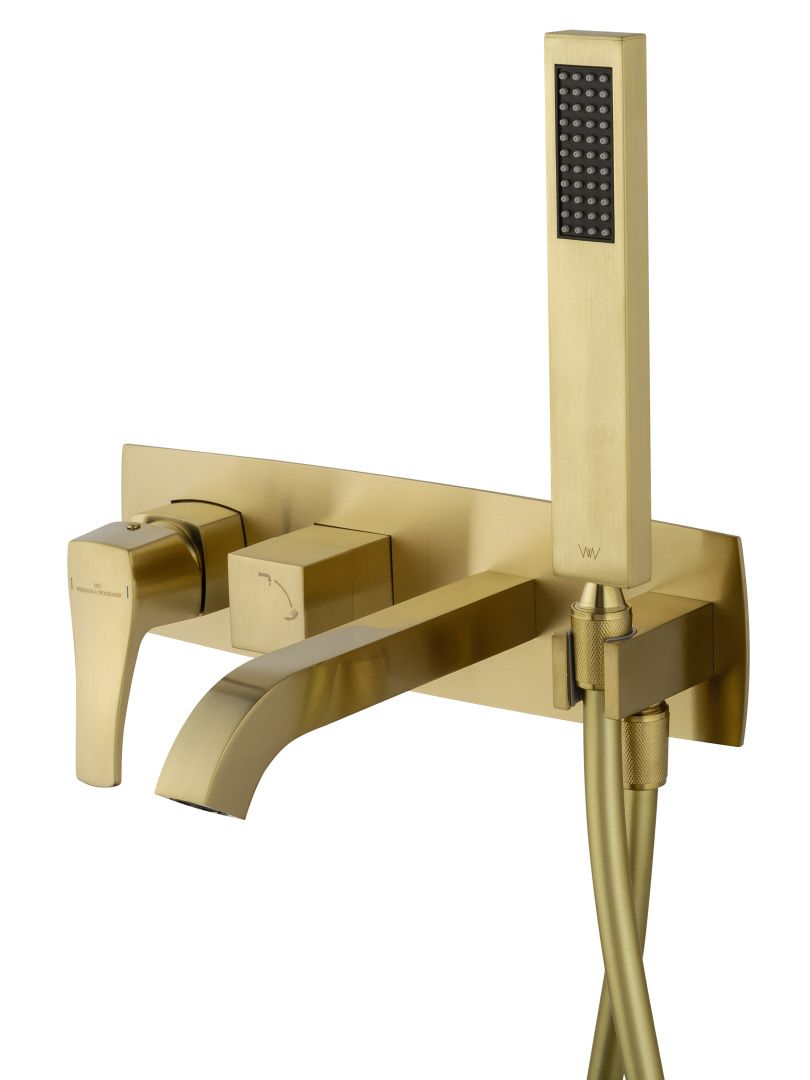 Приобрести смеситель для ванны встраиваемый wonzon & woghand flex, брашированное золото (ww-88889072-bg)