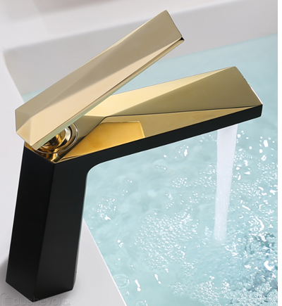 Приобрести boheme смеситель для раковины venturo, черный\золото 381-b