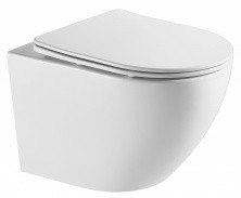 Azario Унитаз подвесной безободковый Grado с крышкой микролифт, антивсплеск AZ-0046-UQ