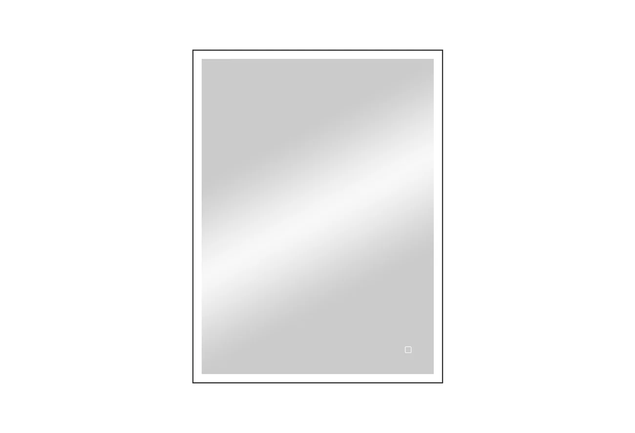 Приобрести continent зеркало с подсветкой solid black 60х80 см, черное