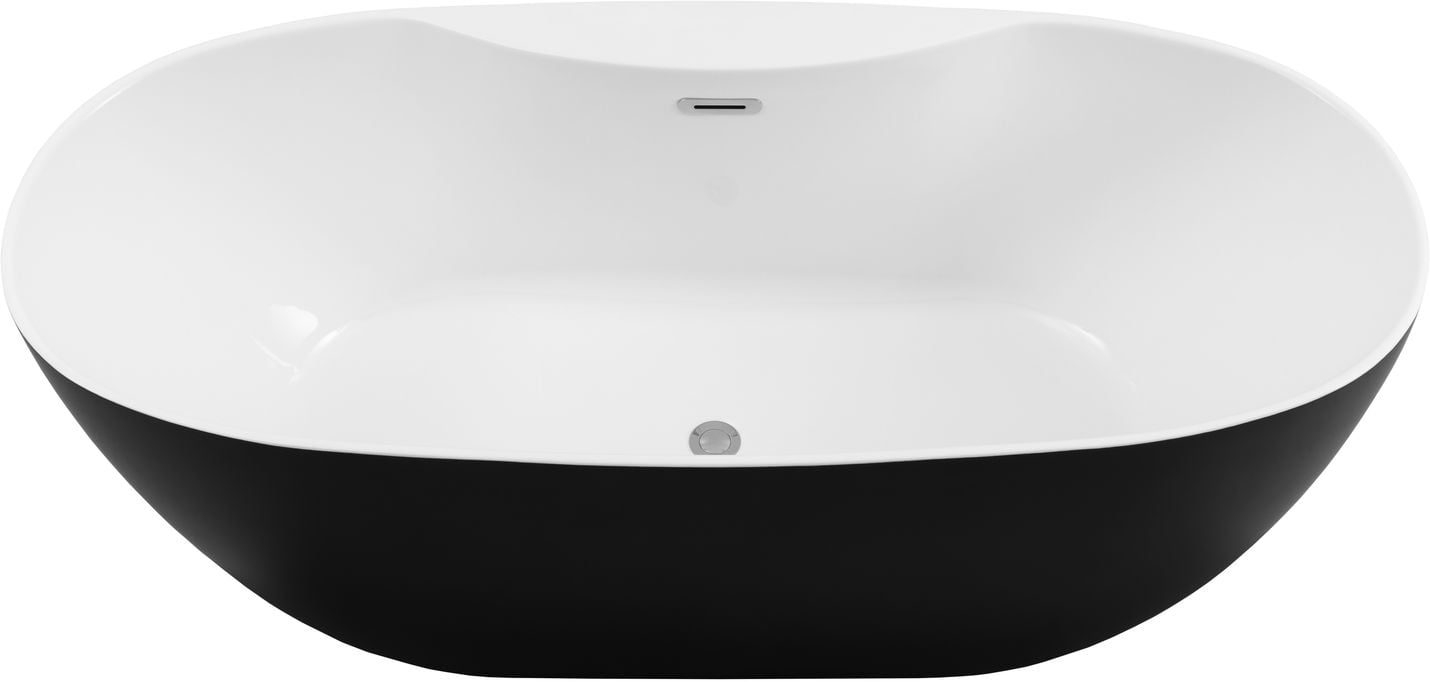 Приобрести aquanet акриловая ванна family sweet 170x78 см, черная 155778-gw-mb gloss finish