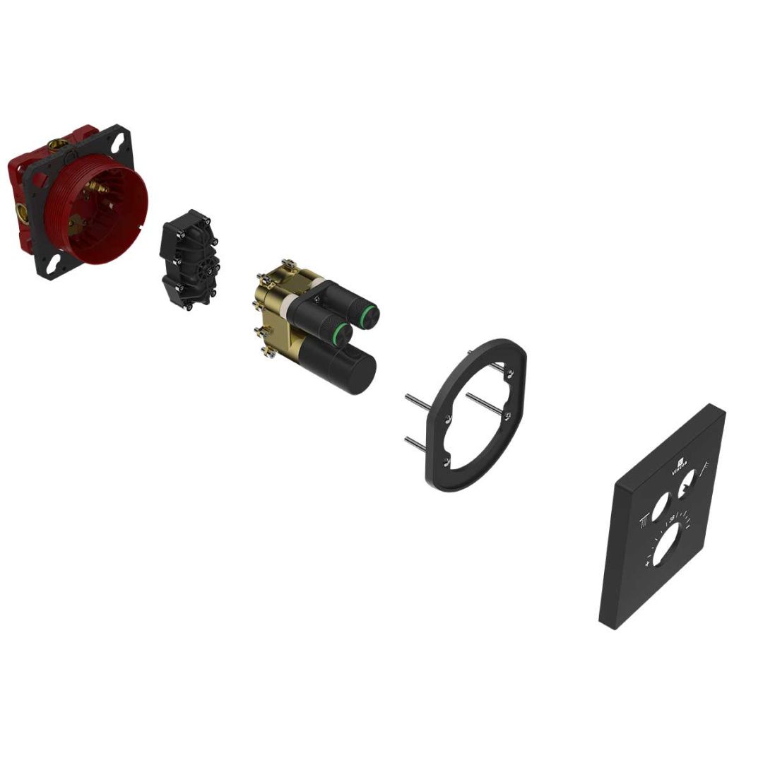 Приобрести vincea встраиваемый смеситель для душа inspire, термостат , черный матовый vscv-321t-mmb