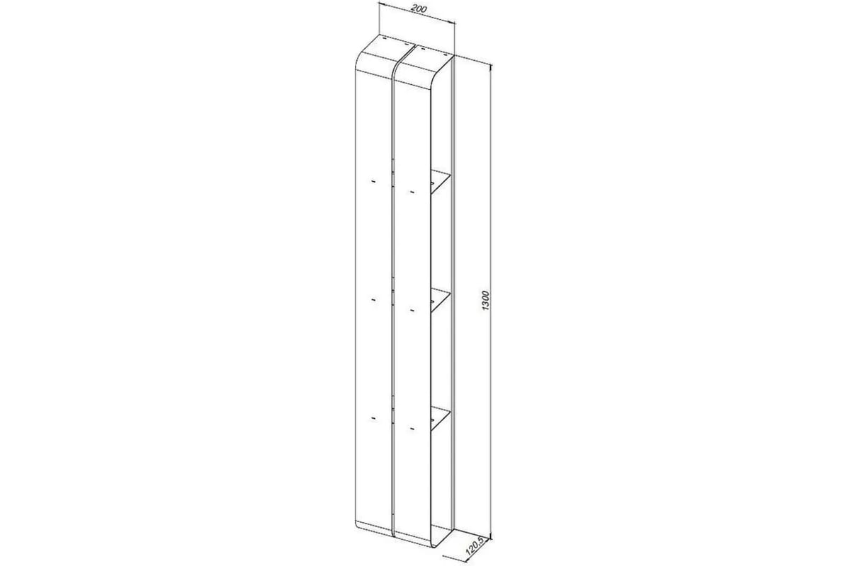 Приобрести aquanet полка магнум h 20x130 см черная матовая, вертикальная 00326459
