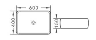 Приобрести раковина накладная ceramalux 60 см 9239