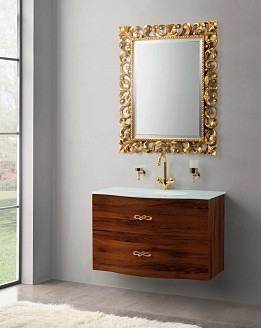 Приобрести cezares тумба подвесная с раковиной petalo 87х61см, дерево