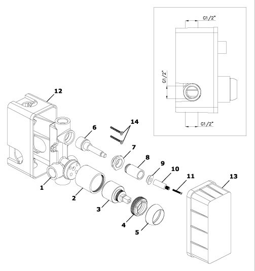 Приобрести душевая система для душа azario tevis az-15490711