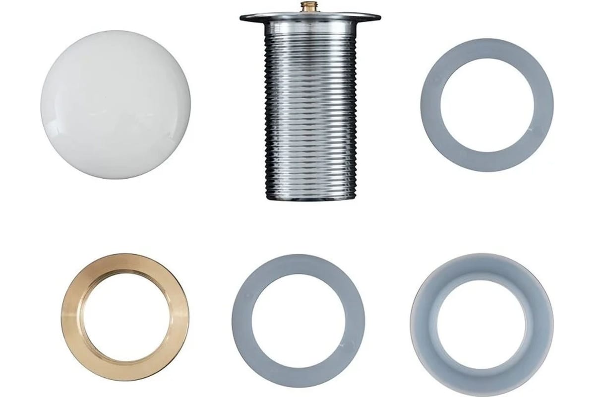 Приобрести aquanet донный клапан белый