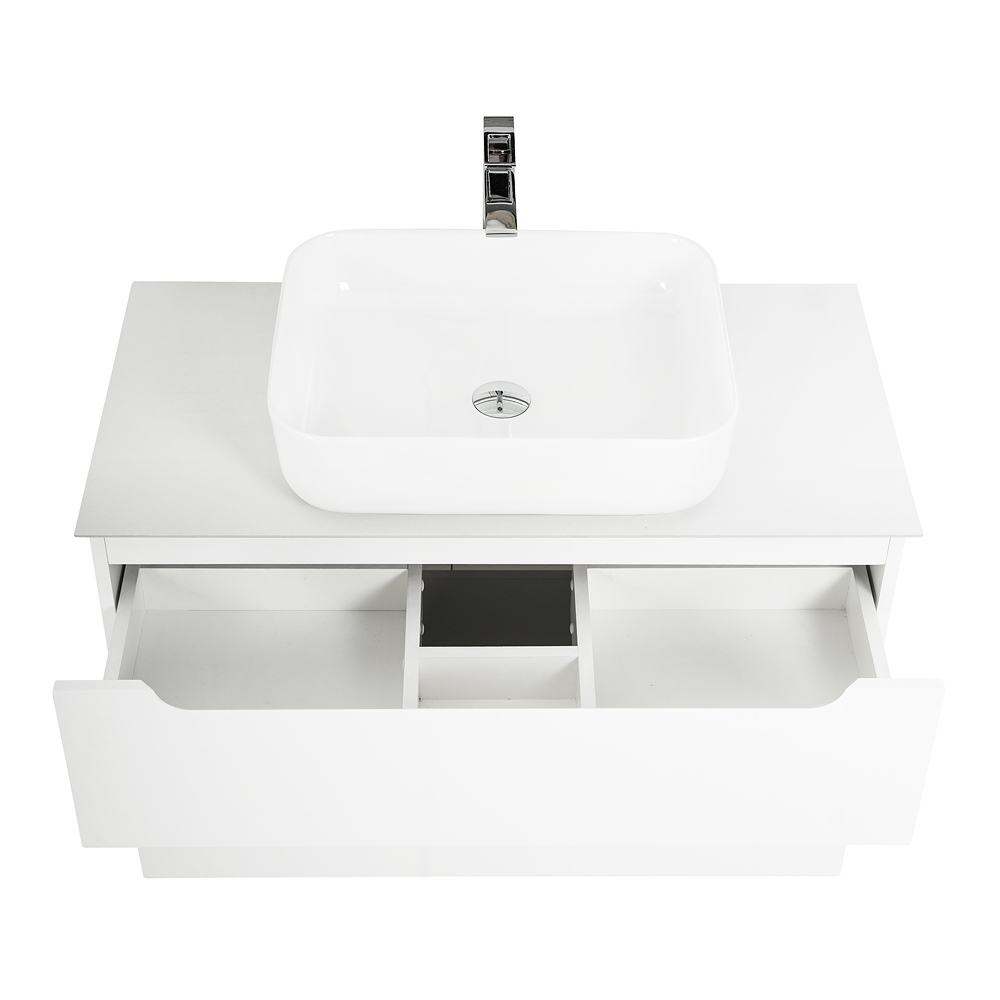 Приобрести belbagno тумба со столешницей etna-h60 100 см, подвесная bianco lucido