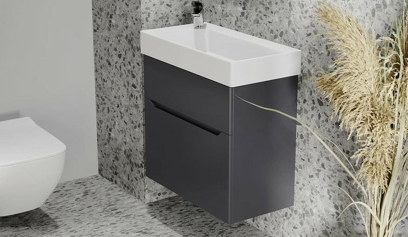 Приобрести jorno тумба подвесная folk 65 см, антрацит