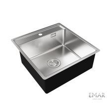 Oulin Кухонная мойка 50х52 см, сатин Oulin OL-FUR114