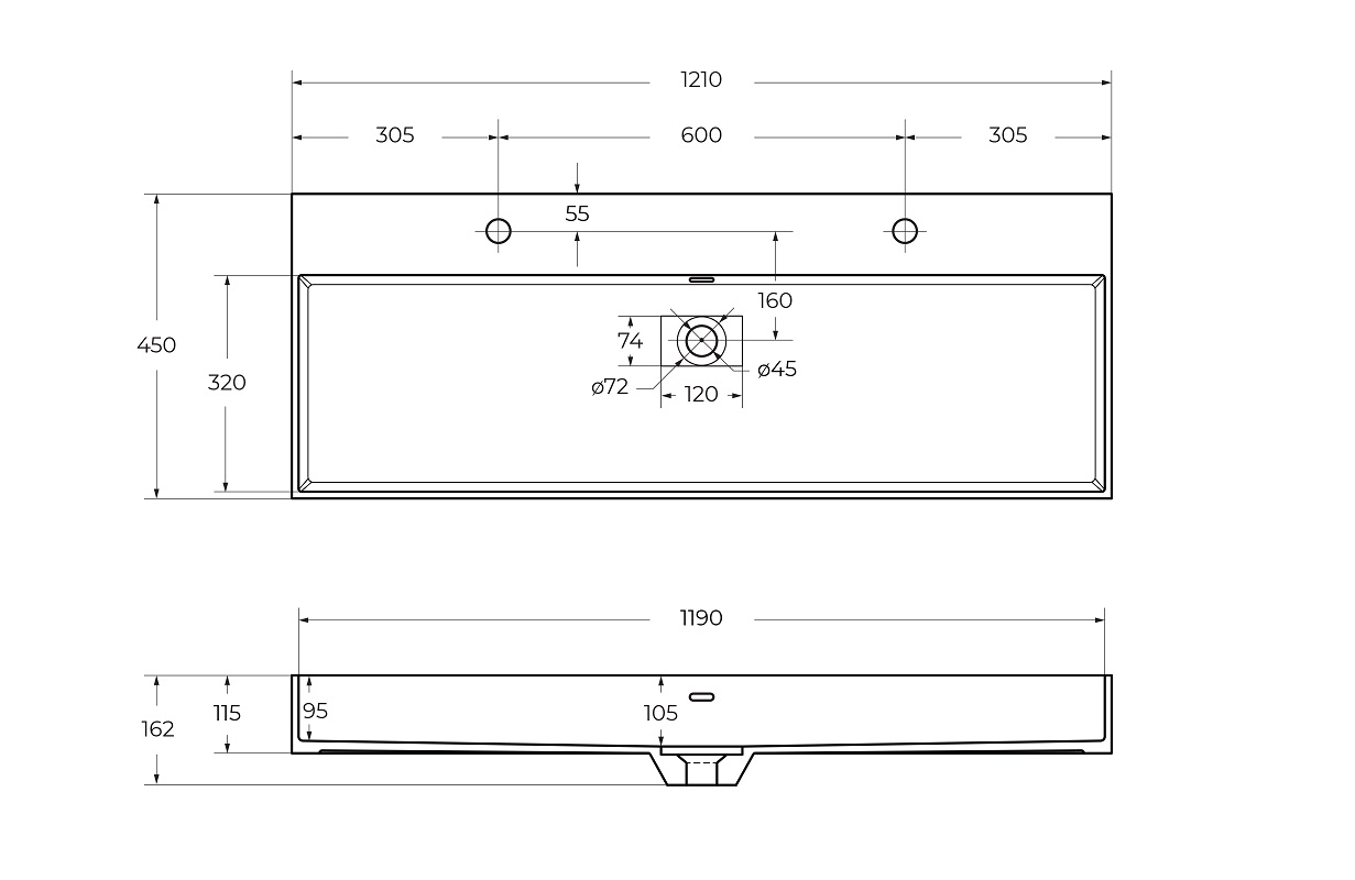 Приобрести cezares тумба подвесная с раковиной premium 120 см plisse grigio nuvola, серая 55449