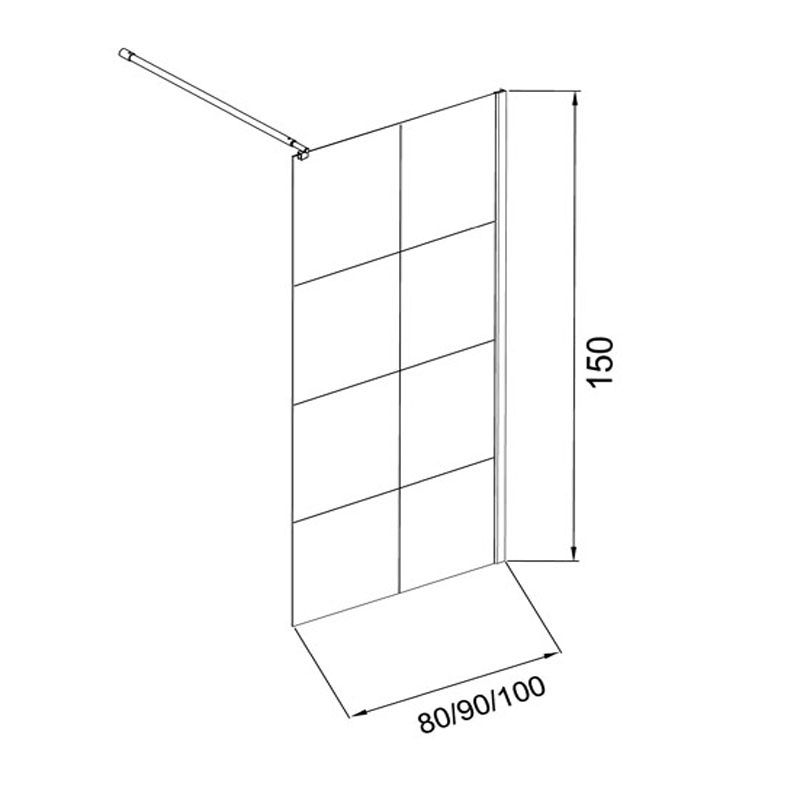 Приобрести grossman шторка для ванны 80х150 см, черная/прозрачное gr-10580black