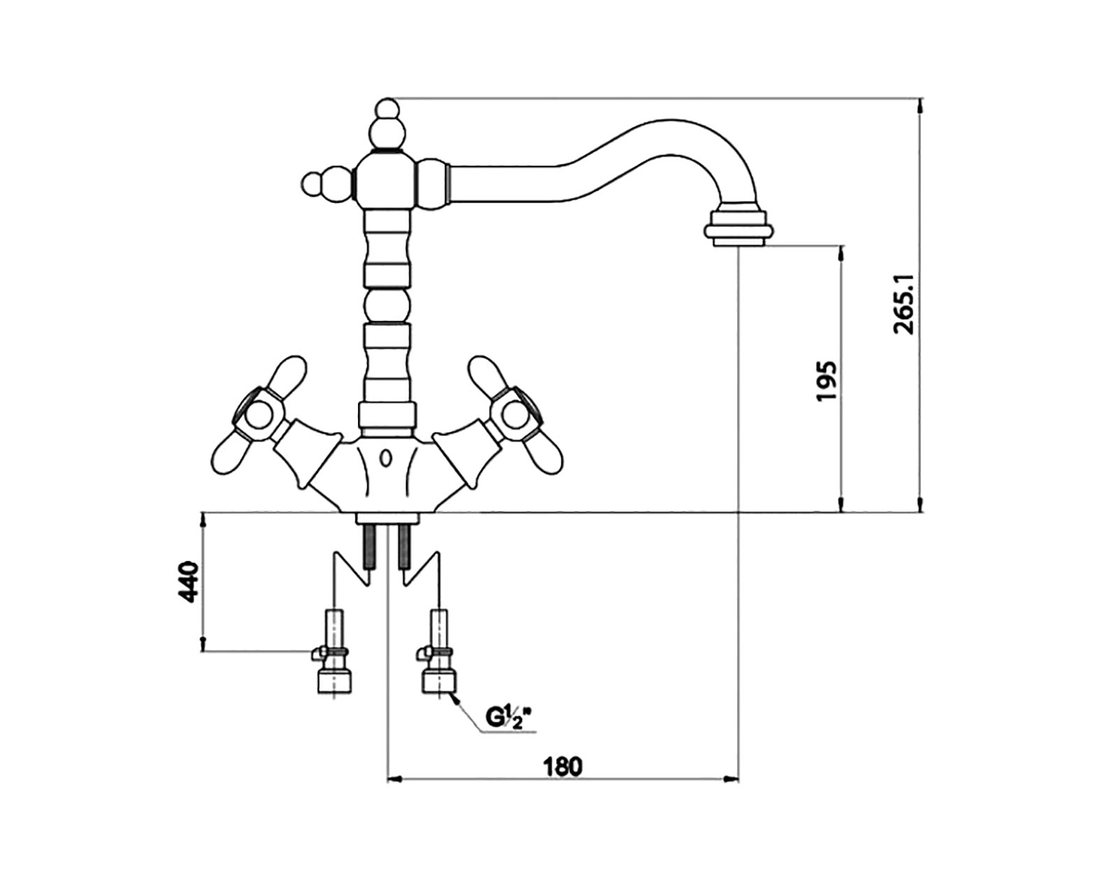 Приобрести смеситель для кухни timo ritz 0143fk chrome-gold