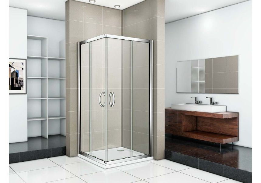 Приобрести ограждение душевое bas infinity cr-90-c-ch 90х90 см