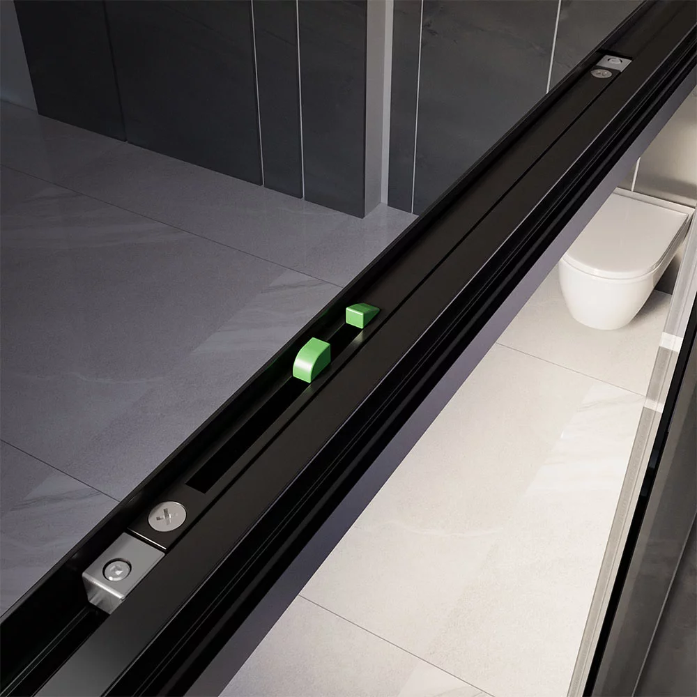 Приобрести veconi душевое ограждение premium trento 100х120 см, черное матовое, прозрачное ptc30-sp-120100-b-01-c4