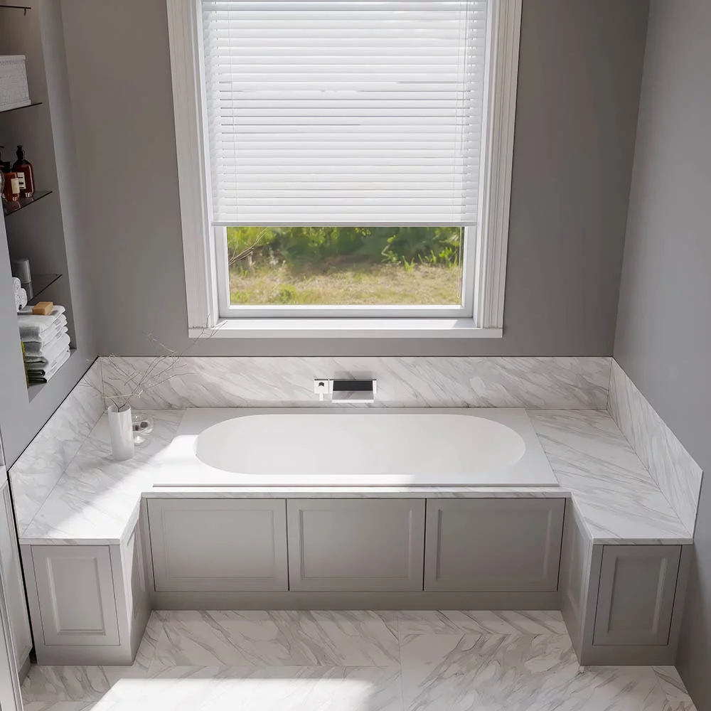 Приобрести veconi ванна из искусственного камня stampo 170х75 см, белая матовая stm17075m