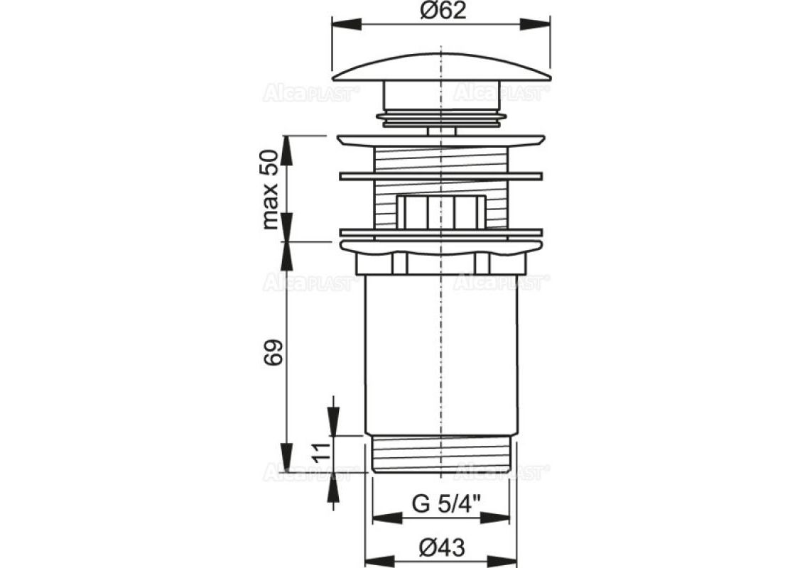 Приобрести донный клапан alcaplast a392-antic