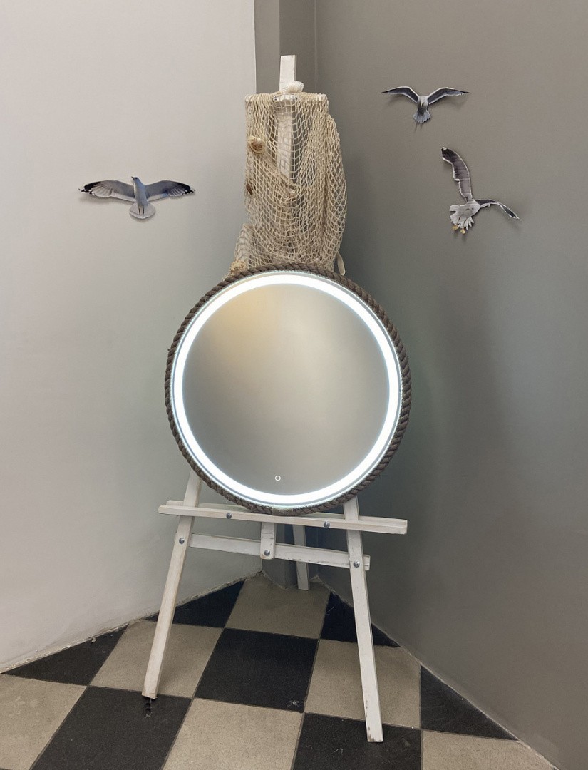 Приобрести azario зеркало бригантина d650 декор-канат, сенсор выкл