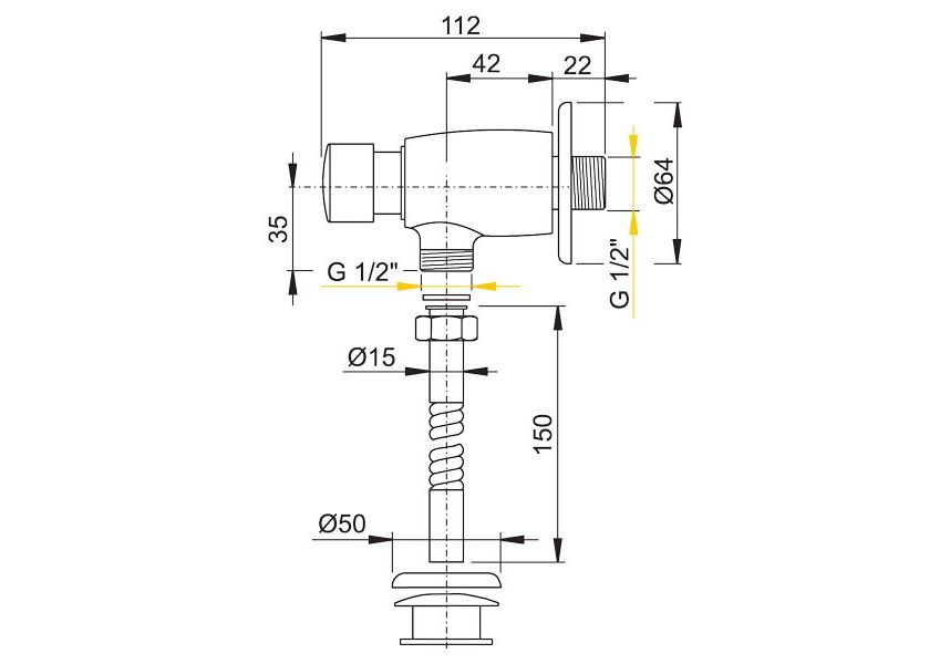 Приобрести ats001 кнопочный сливной вентиль для писсуара