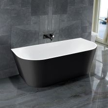 Vincea Пристенная ванна 170х80 см, черная\белая матовая VBT-421-1700MB