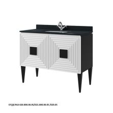 Caprigo Тумба с раковиной ATRIO 110 см, белая/черная