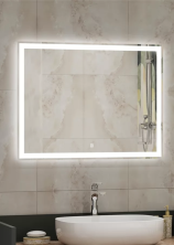 Continent Зеркало с подсветкой Mercury 80х60 см, белое