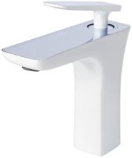 Grocenberg Смеситель для раковины, белый\хром GB1001NWC